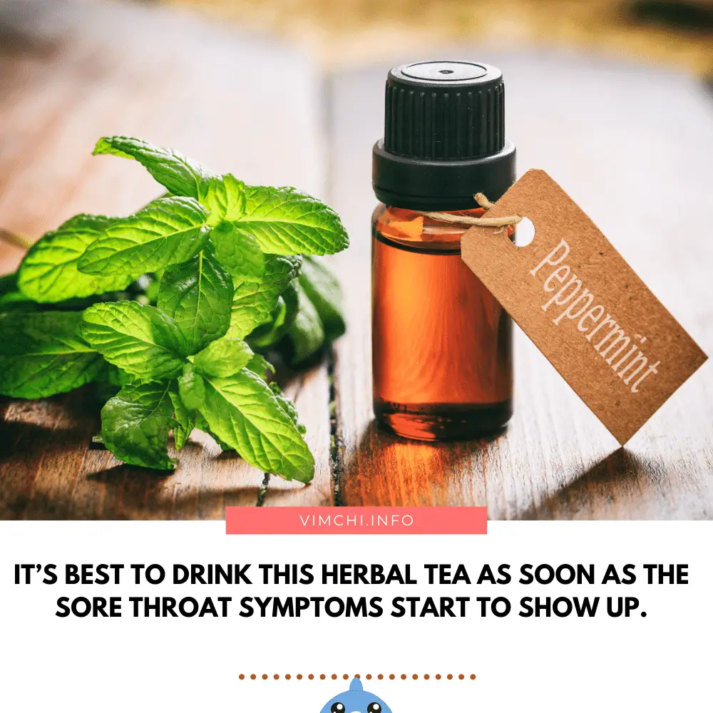 herbal tea for sore throat- peppermint