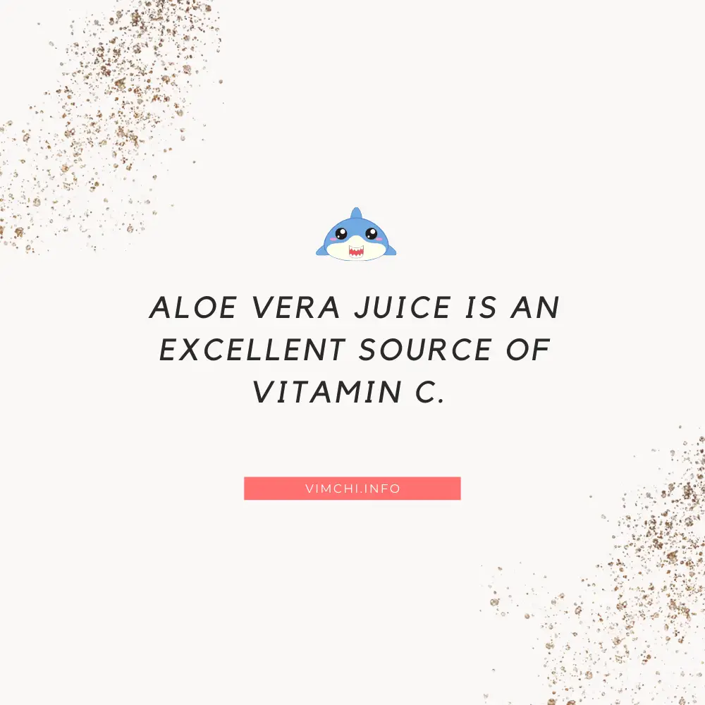are aloe vera drinks good for you -- source of vitamin c