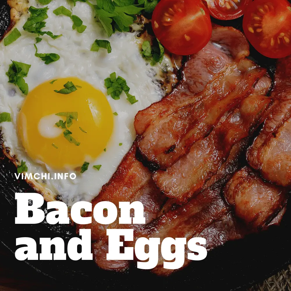 OMAD carnivore diet meal plan - bacon and eggs