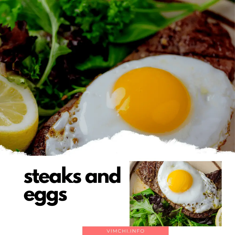 OMAD meal ideas -- steaks and eggs