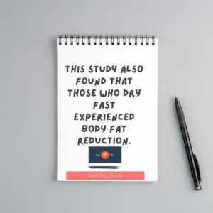 dry fasting stages - body fat reduction