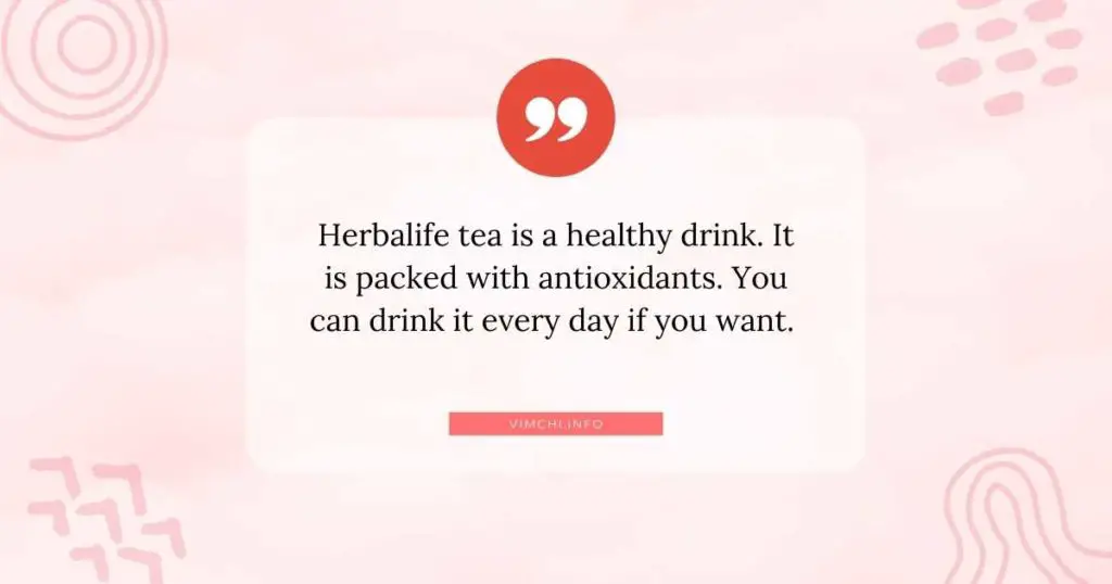 Herbalife tea at home -- healthy drink