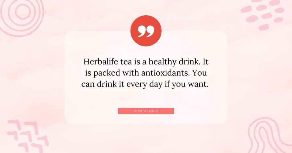 Herbalife tea at home -- healthy drink