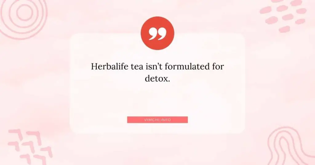 Herbalife tea detox -- not for detox