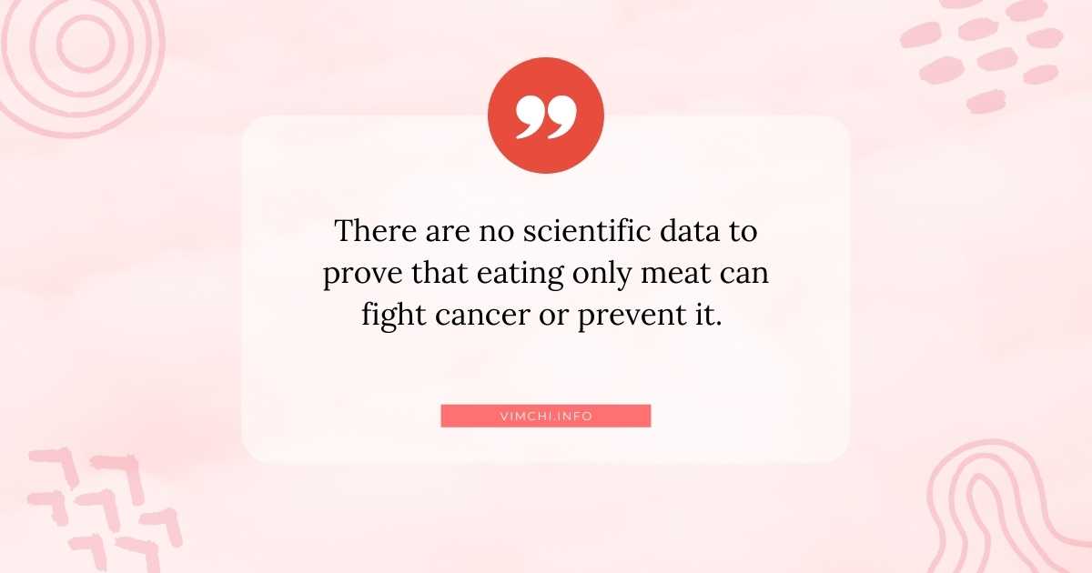 can the carnivore diet cure cancer -- scientific data