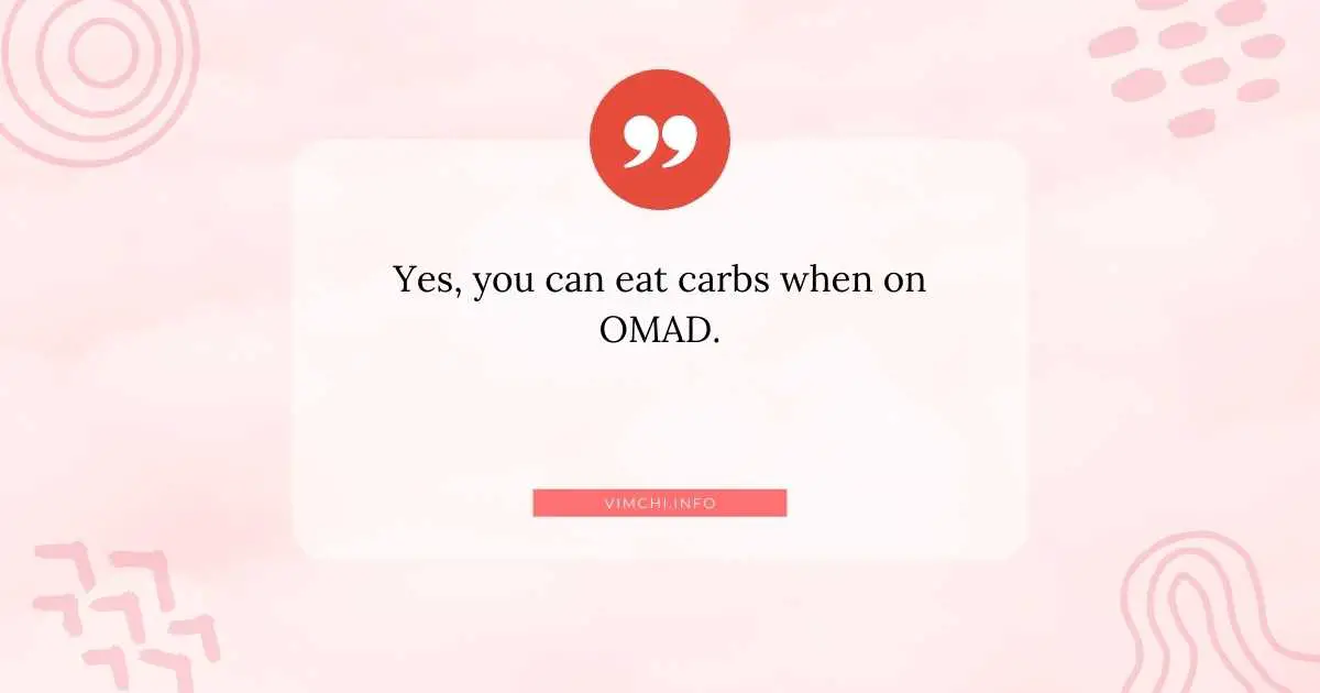 can you do OMAD without keto -- with carbs