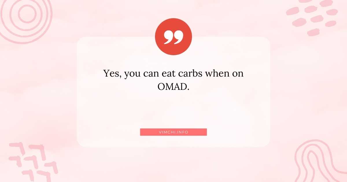 can you do OMAD without keto -- with carbs