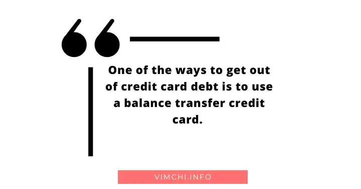 credit card debt -- balance transfer credit card
