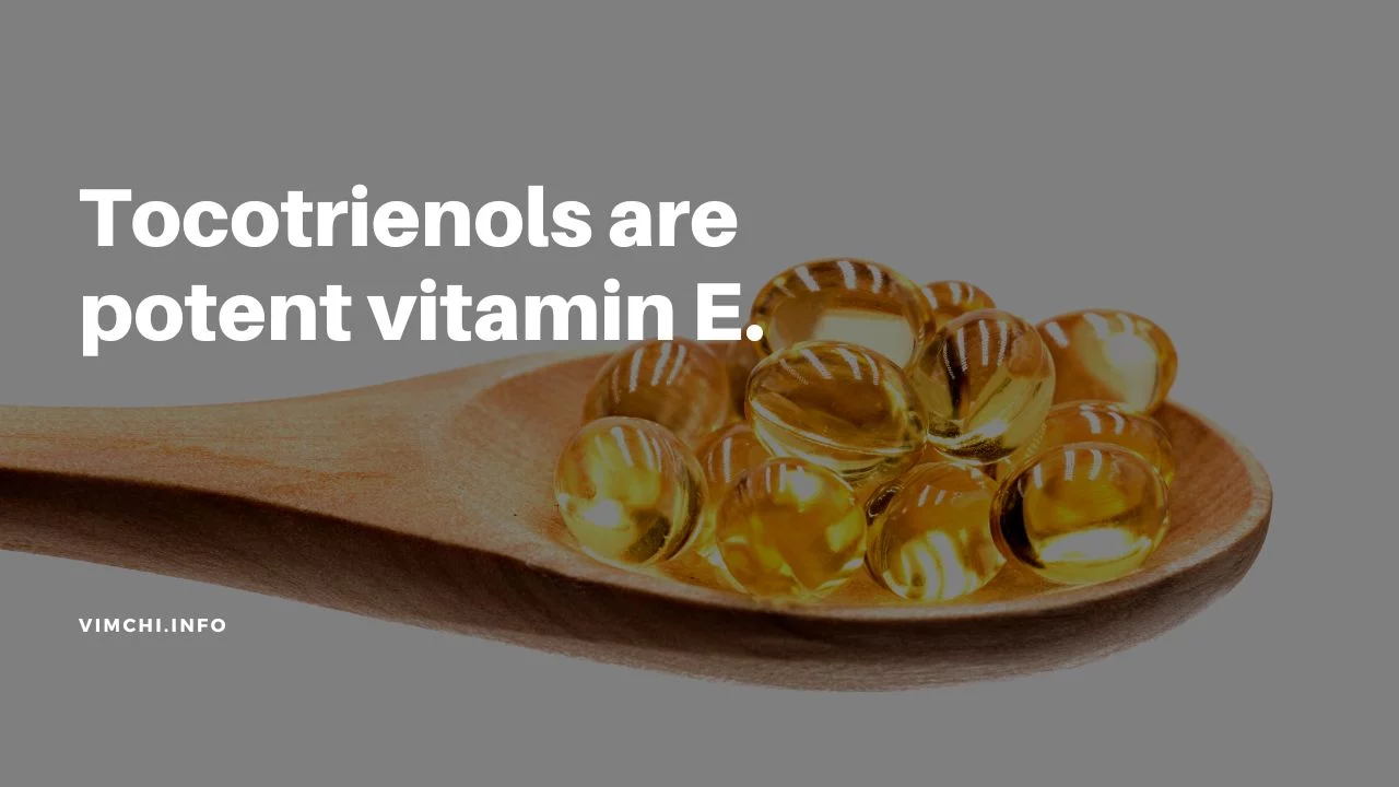 Tocotrienols are potent vitamin E