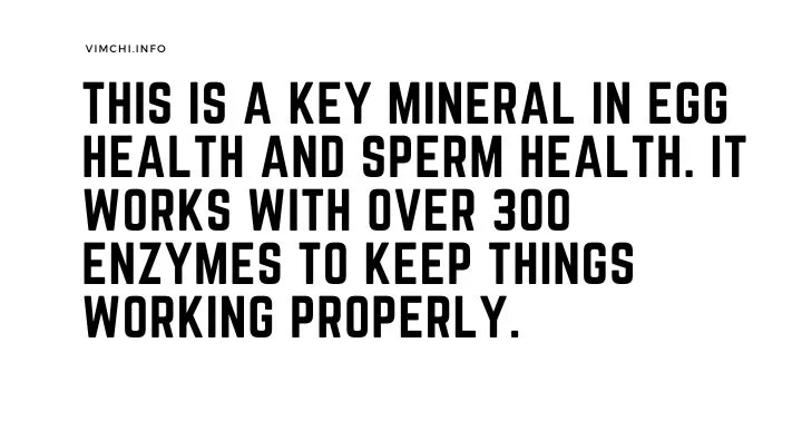 key mineral in egg and sperm health