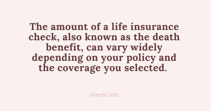 amount of life insurance check